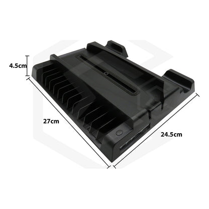 Base Para Ps5 Con Ventilador Y Soporte De Carga 2 Mandos 13j Blanco