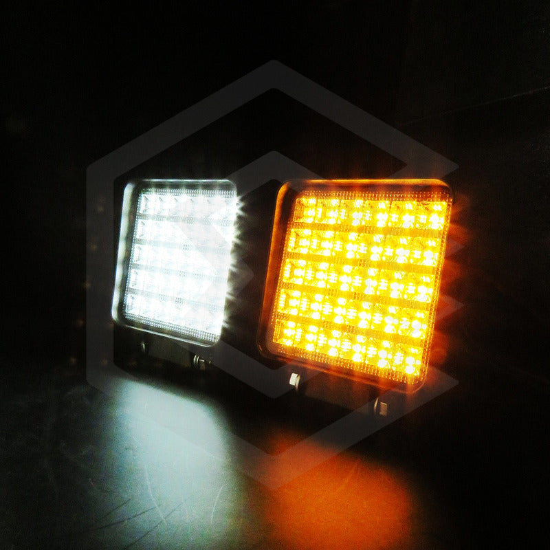 Par De Faros 24 Leds 9-30v 72w Blanco/ambar 5 Funciones T