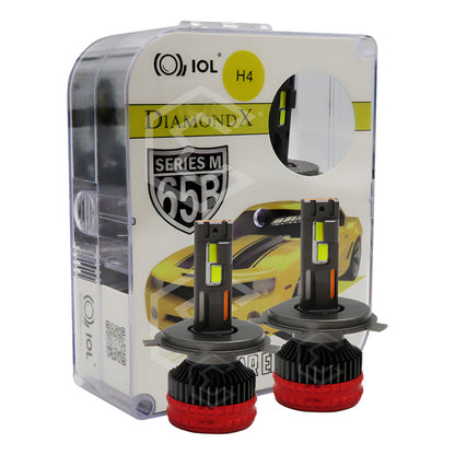 2 Focos H4 24 Led Csp Bicolor Ventilador Alta Y Baja 14000lm H4