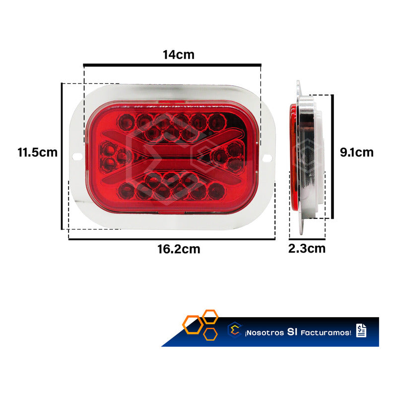 1 Plafon 24 Leds Rectangular Aro De Gel 4 Funciones 12-24v