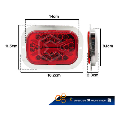 1 Plafon 24 Leds Rectangular Aro De Gel 4 Funciones 12-24v
