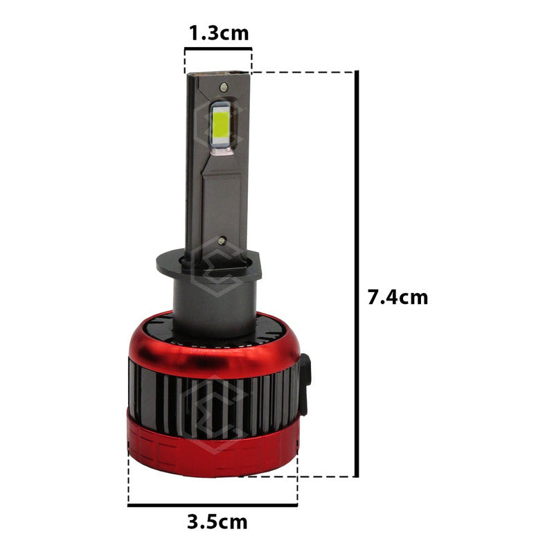 Kit 2 Focos Led H1 Csp Canbus Ventilador Alta Baja 16000lm H1