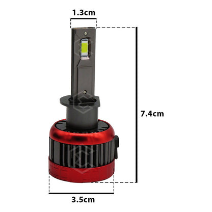Kit 2 Focos Led H1 Csp Canbus Ventilador Alta Baja 16000lm H1