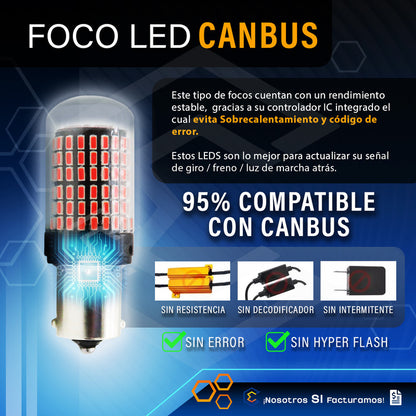 Par Focos 1156 1141 144 Leds Canbus Cristal Cuartos Stop 12v