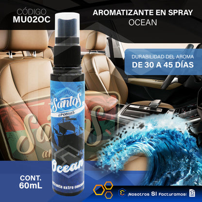 2 Aromatizante Botella Spray Liquido 60ml Auto Casa Ambiente