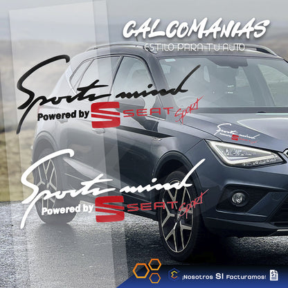 2 Calcomanía Sport Mind Mazda Sticker Vinil Auto Moto 25x10