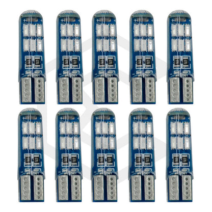 Kit De 10 Focos De Pellizco T10 15 Leds Encapsulado 3014 12v