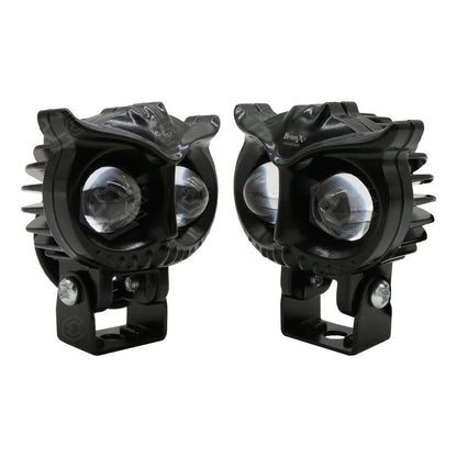 2 Faros Universal Búho 12 Hiperleds Blanco/azul 4 Funciones