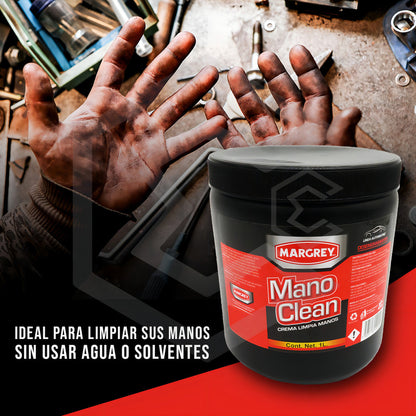 Crema Limpiadora Desengrasante Manos Margrey Mano Clean 1lt Refrescante