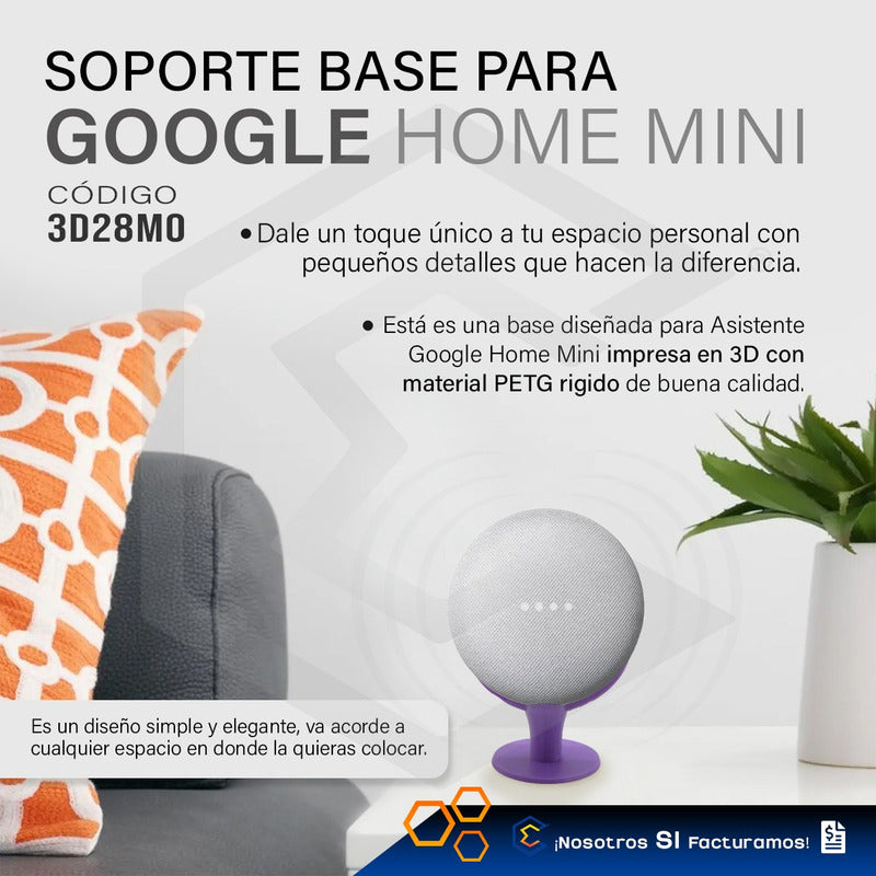 Soporte Base Pedestal Para Google Home Mini Escritorio 3d