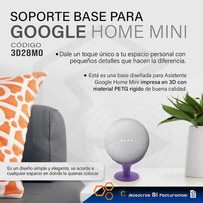 Soporte Base Pedestal Para Google Home Mini Escritorio 3d