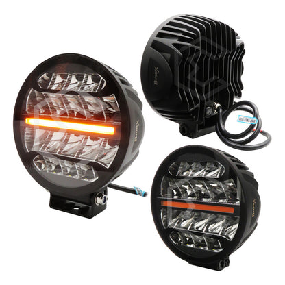 Par Faros Redondo 18 Leds Bicolor Rzr Can Am Atv 73w 12-24v