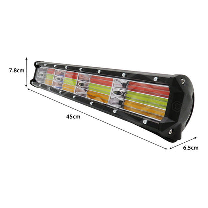 Barra Led 17.5'' Multicolor Fijo 4 Funcion Estrobo 12-24 4x4
