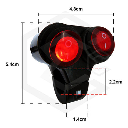 Switch Para Moto Doble Interruptor Para Luces Con Luz 1 Paso