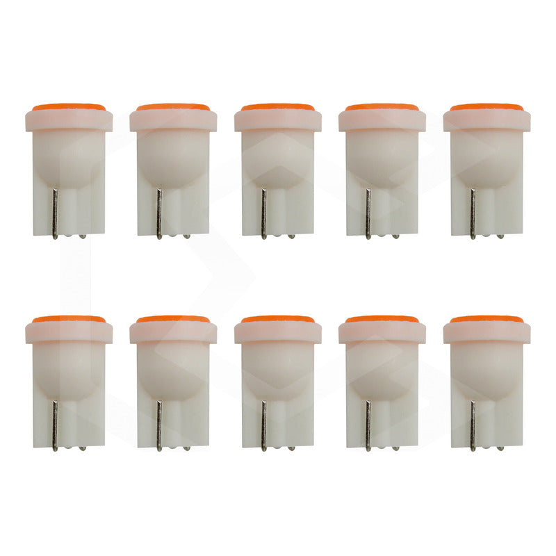 Kit De 10 Focos De Pellizco T10 1  Led Cob Alta Potencia 12v