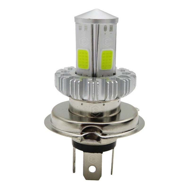 Foco De Carro/moto H4 2 Polos Ba20d Con Luz Led 4 Caras 15w