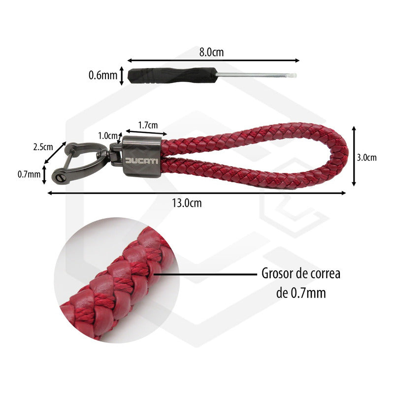 Llavero Para Moto Ducati 100% Piel Monster Diavel Panigale