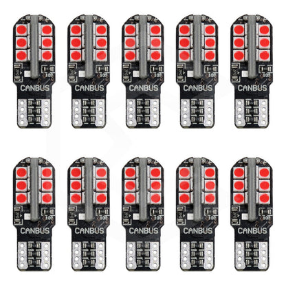 Kit 10 Focos Pellizco T10 24 Leds Canbus 3030 Alta Potencia