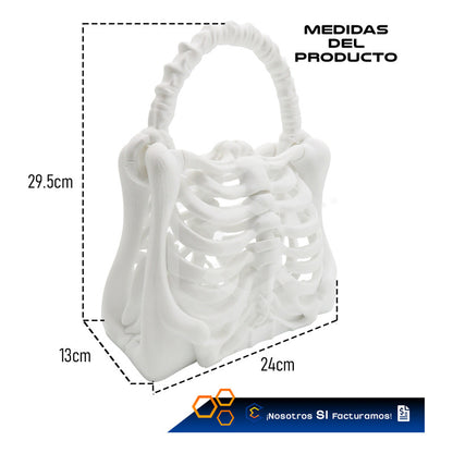 Bolso De Esqueleto Hueso Gotico Halloween Impresión 3d Petg