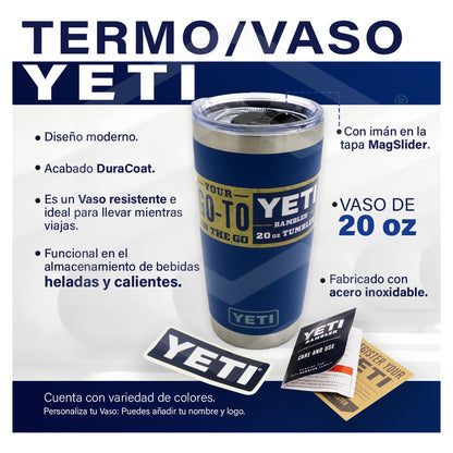 Termo Vaso Personalizado Nombre O Logo Láser 20oz Tipo Yeti