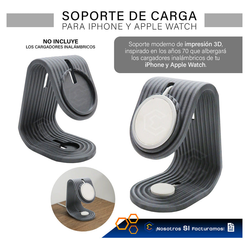 Base Soporte De Carga Para iPhone Y Apple Watch Impresión 3d