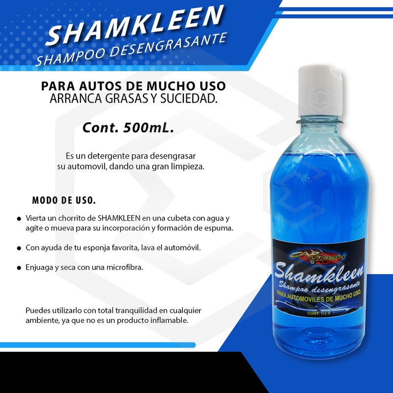 3 Shampoo Desengrasante Para Auto Moto Rzr De Uso Rudo 500ml