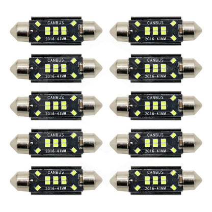 Kit 10 Focos Luz Interior 10 Leds Canbus 31mm 36mm 39mm 41mm