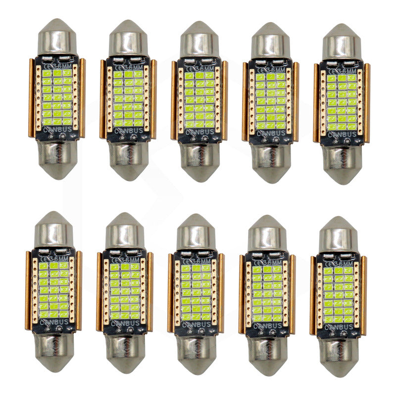 Kit De 10 Focos Interior 27 Leds Canbus 31mm 36mm 39mm 41mm