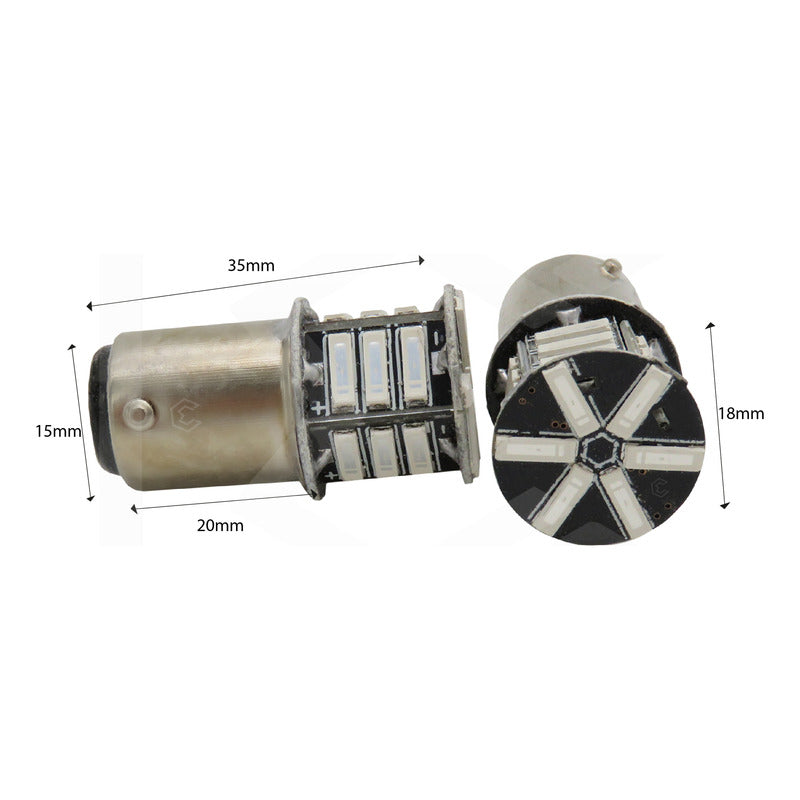 Par De Focos 21 Leds 1176 2 Polos Con Patas Parejas Fijo 12v