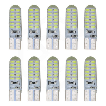 Kit De 10 Focos De Pellizco 24 Leds Canbus Fijo+estrobo 12v