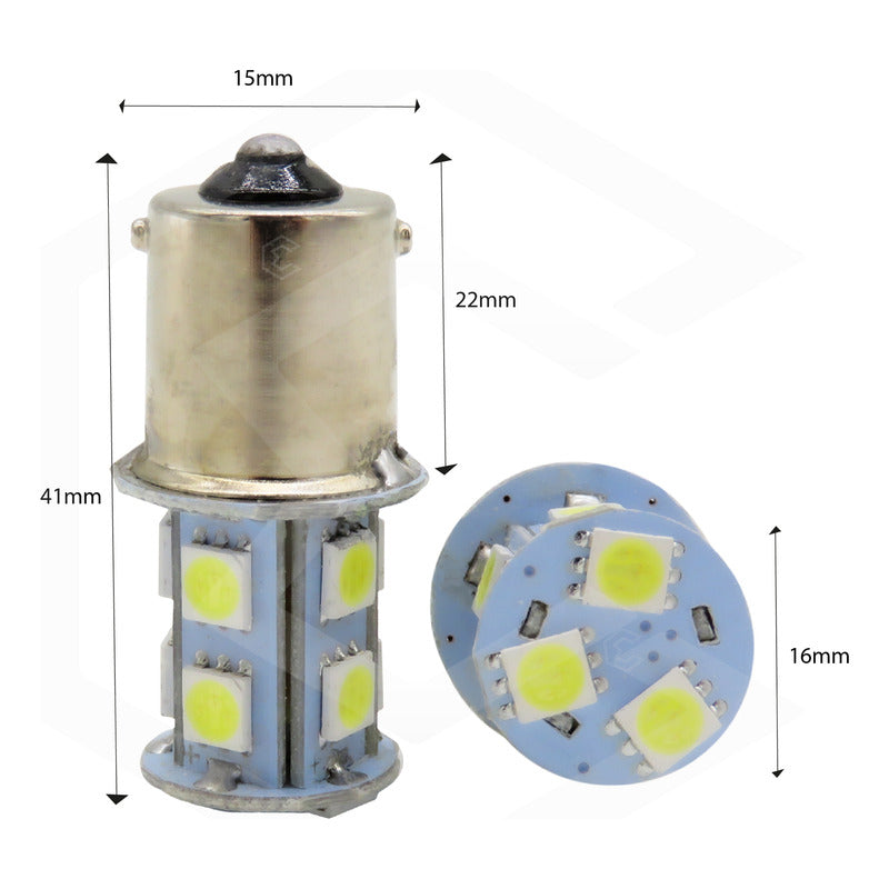 2 Focos 1157 1156 1176 3157 7440 7443 13 Leds  Estrobo 12v