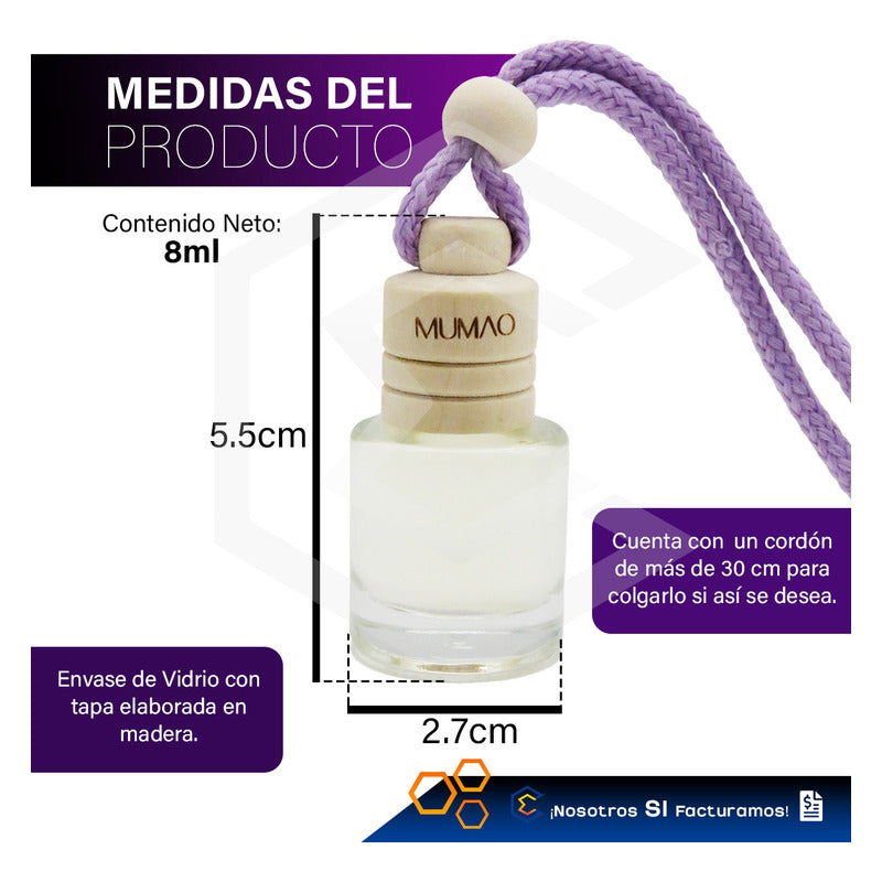 12 Aromatizante Colgante Botella 8ml Auto Casa Ambient Mumao