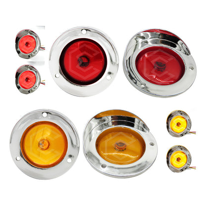 1 Plafon 9 Led Gel Redondo Bisel Cromo 2'' Estrobo 12-24v