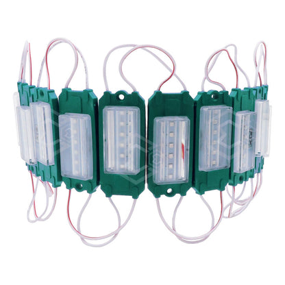 10 Módulo Rect 6led Mz-65 Alta Intensidad Color A Elegir 12v