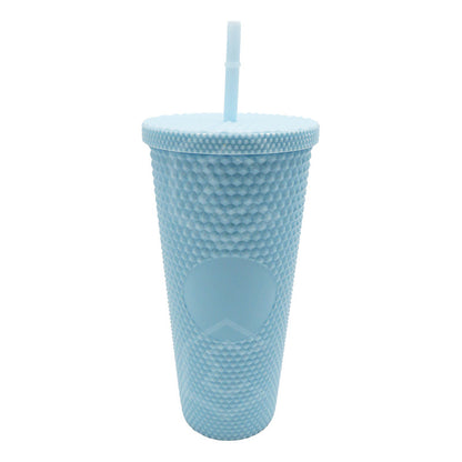 3 Termo Vaso Con Popote Studded Doble Pared Plástico 700ml