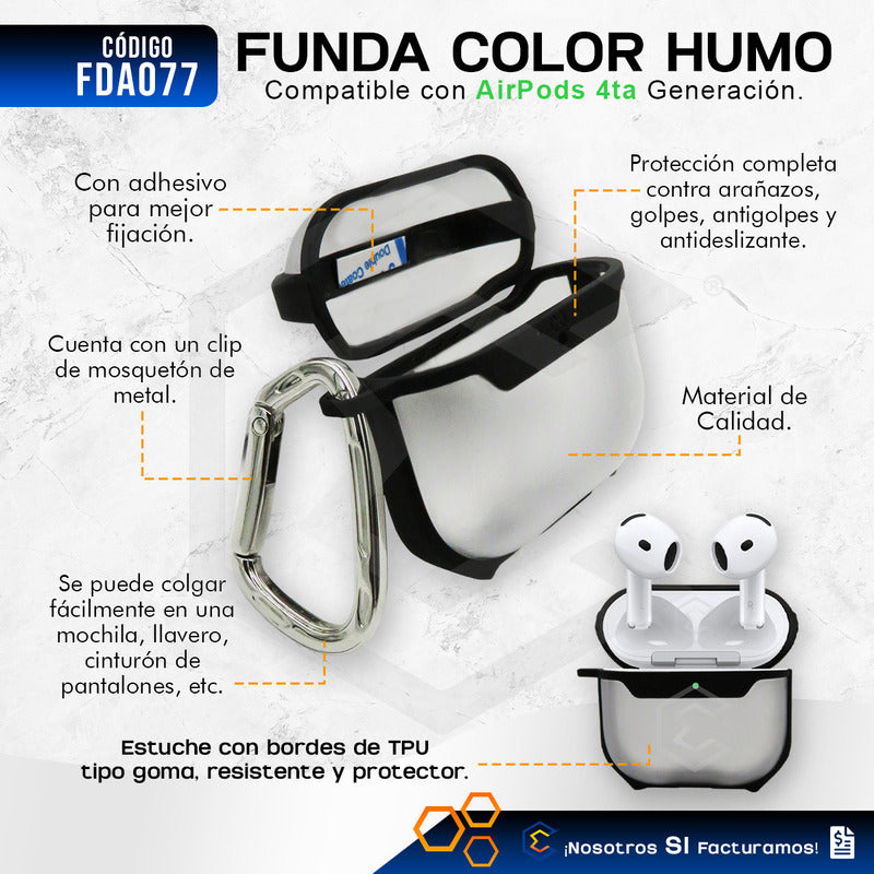 Funda Case Estuche Protector AirPods 4 Generación Uso Rudo Fda077