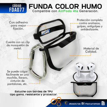 Funda Case Estuche Protector AirPods 4 Generación Uso Rudo Fda077