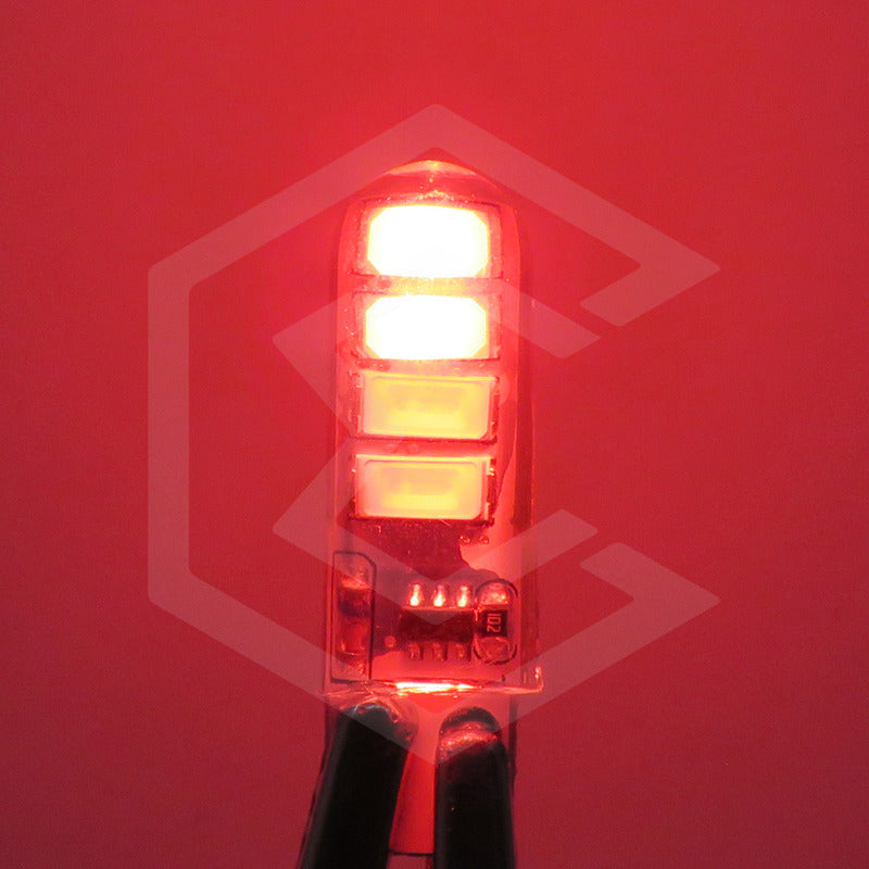 Par De Focos De Pellizco T10 8 Leds Estrobo En Codigo 12v