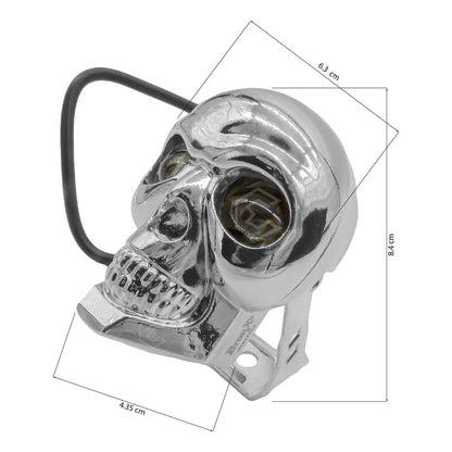 2 Faros Universal Calavera 12 Leds 3 Funciones Fijo 12-24v