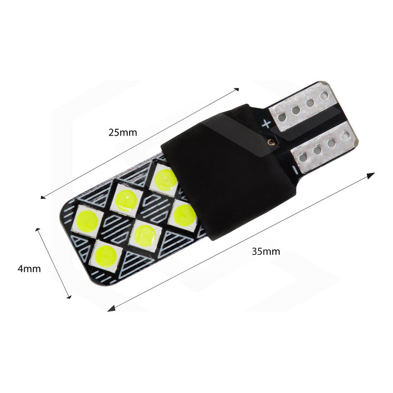 Kit 10 Focos De Pellizco 12 Led 3 Funciones D Estrobo Canbus