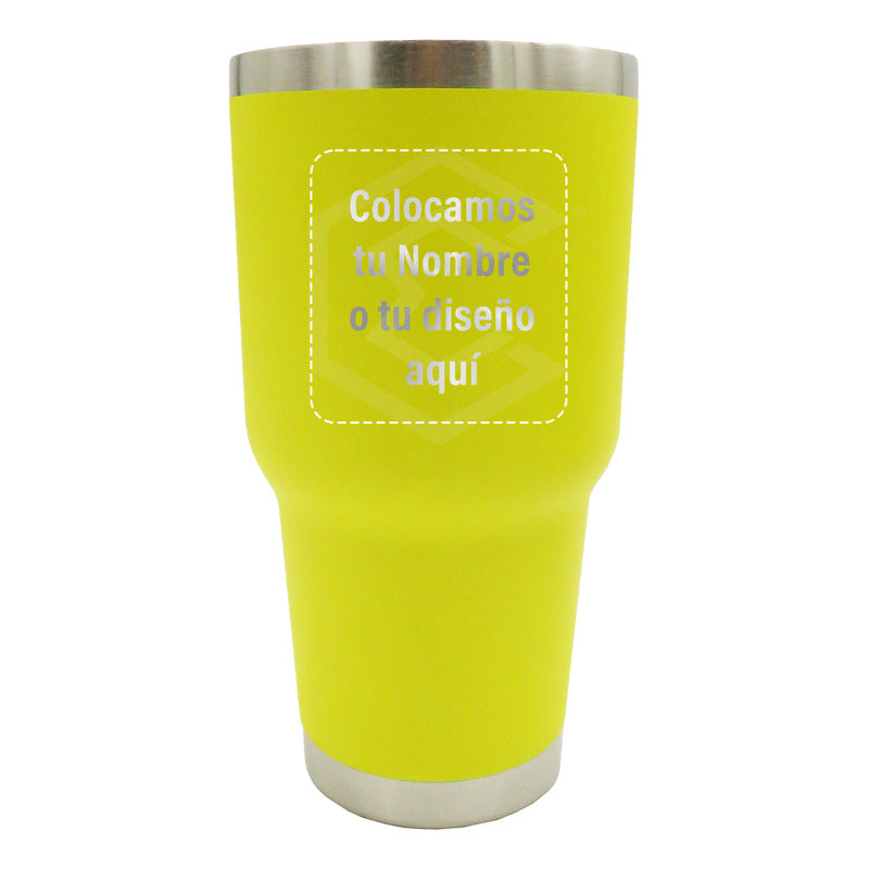 Termo Vaso Personalizado Nombre O Logo Láser 30oz Acero Inox