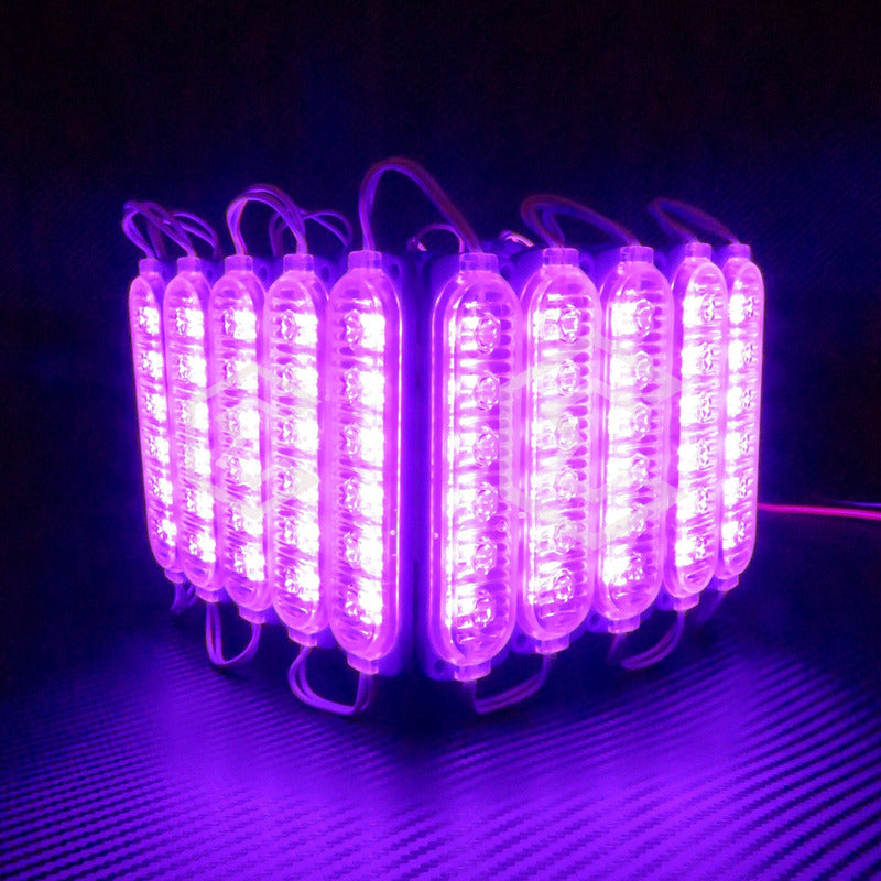 20 Módulos 6 Led Acrilico Alta Intensidad Color A Elegir 12v