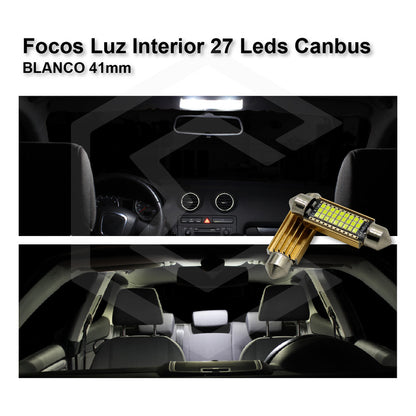 Kit De 10 Focos Interior 27 Leds Canbus 31mm 36mm 39mm 41mm
