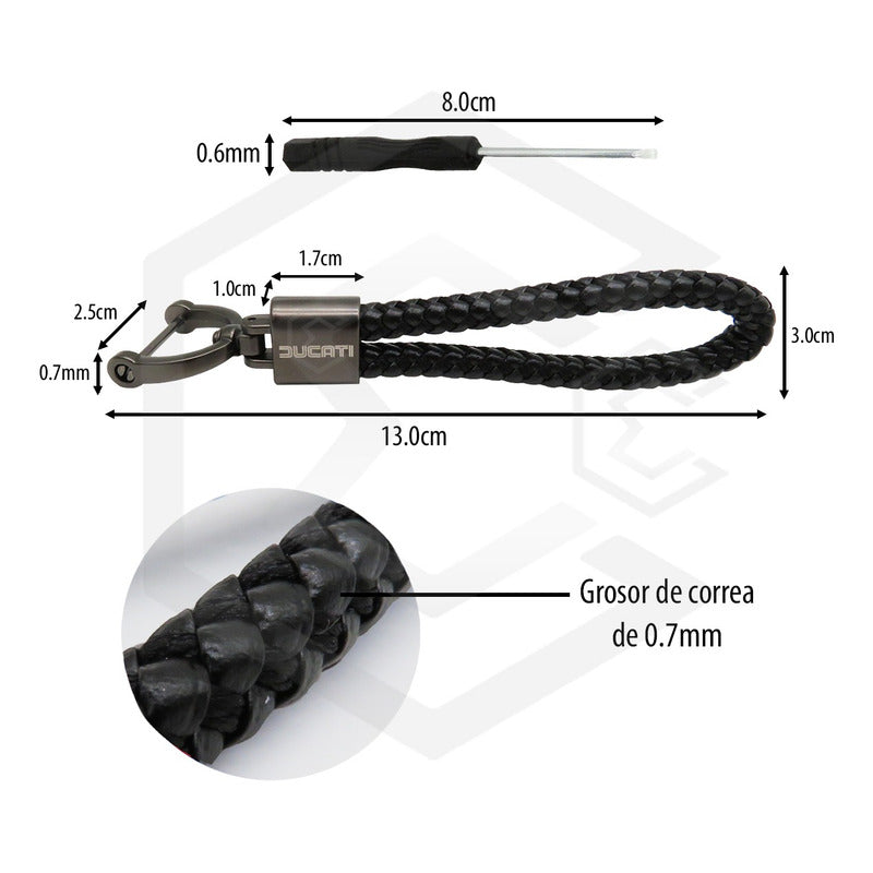 Llavero Para Moto Ducati 100% Piel Monster Diavel Panigale