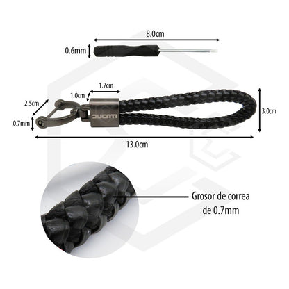 Llavero Para Moto Ducati 100% Piel Monster Diavel Panigale