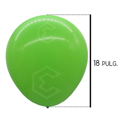 Bolsa 25 Globos Verde Claro Brilloso #18 Fiestas Bodas Latex Verde Claro Brilloso