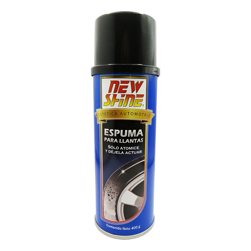 Espuma Para Llantas New Shine Renovador De Color Y Brillo Azul