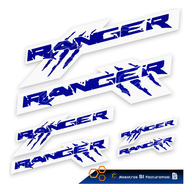 Calcomanía Ford Ranger Garra Sticker Vinil 6 Piezas Espatula