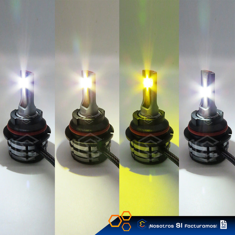 Kit Focos Led 9004 Ventilador Alta Y Baja Tricolor 18,000lm 9004