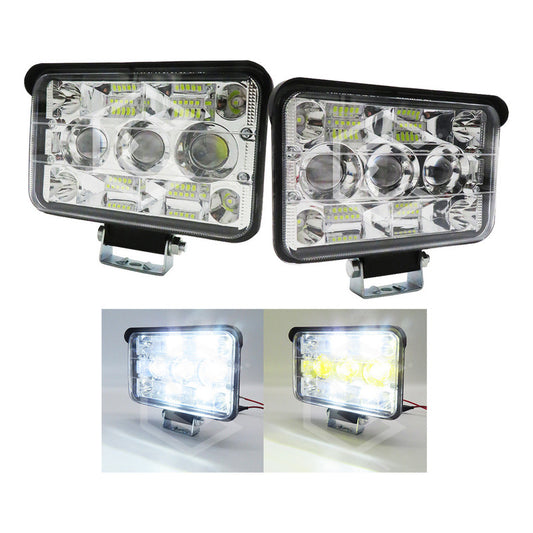 Par Faros 42 Leds 3 Lupas Blanco-ámbar Fijo 75,000lm 12-30v